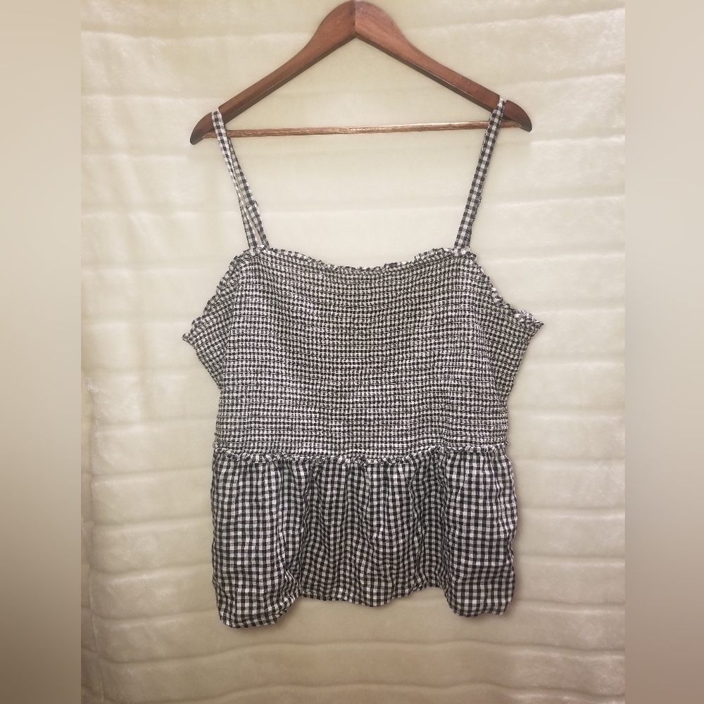 Old Navy Gingham smocked tank
